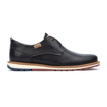 Men's Pikolinos BERNA Lace Up Shoes Black | NZ HA1783Q